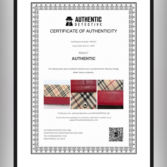 Burberry Kisslock Silver hardware Long Wallet w/ COA - Picture 8 of 8